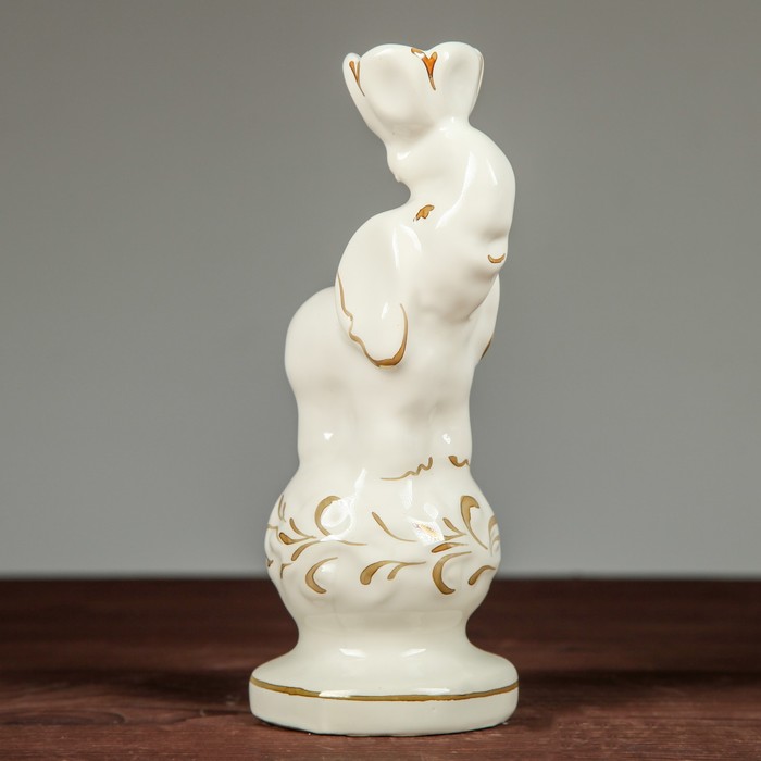 Подсвечник "Слоненок", белый, с отрисовкой