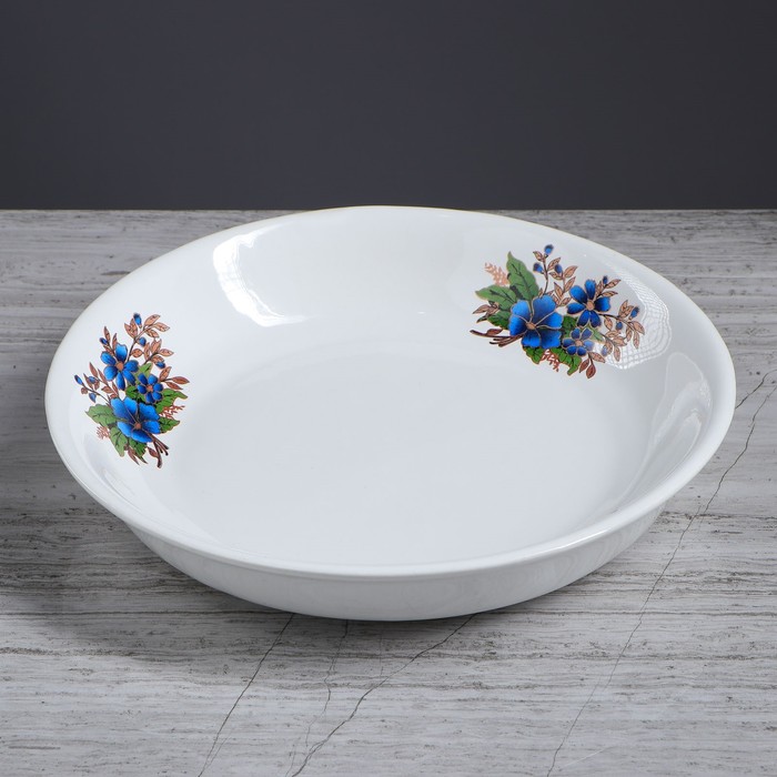 Блюдо для пирожков, белое, 22 см