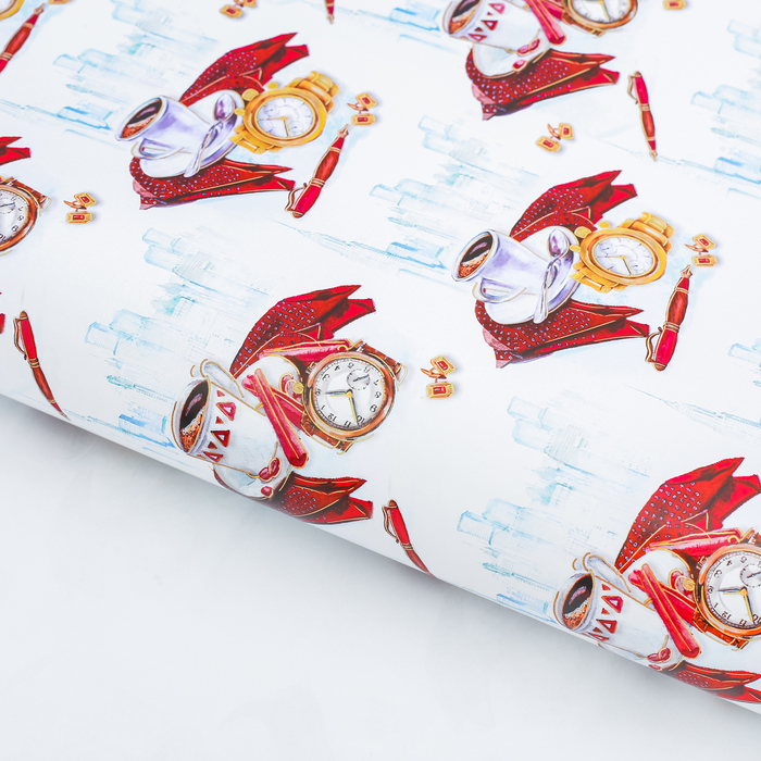 Бумага упаковочная глянцевая "Лучшему", 70 х 100 см