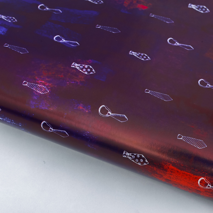 Бумага упаковочная глянцевая "Галстуки". 70*100 см