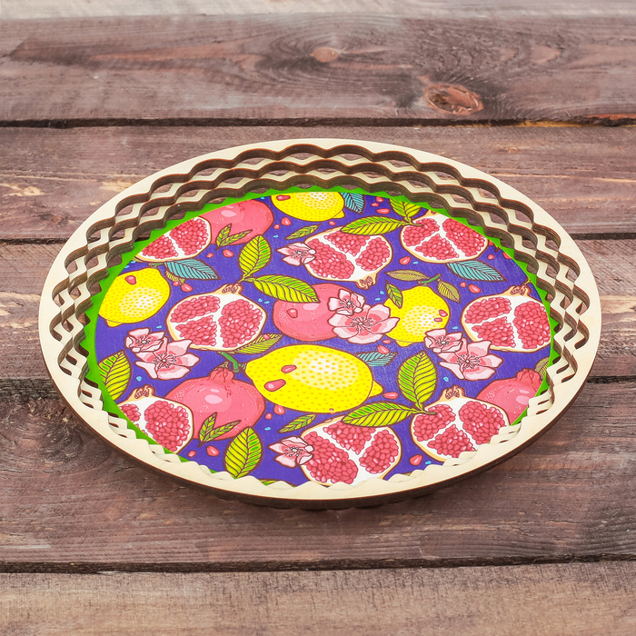 Поднос деревянный "Фрукты"