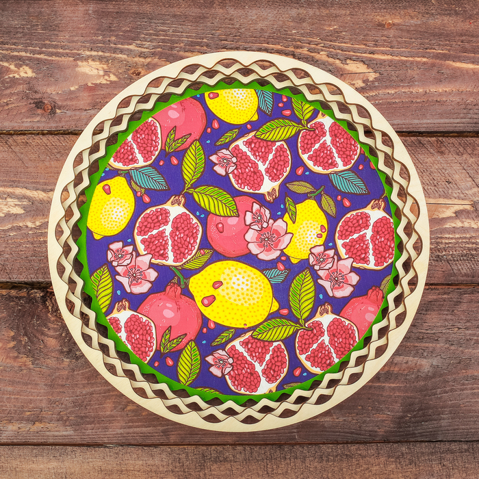 Поднос деревянный "Фрукты"