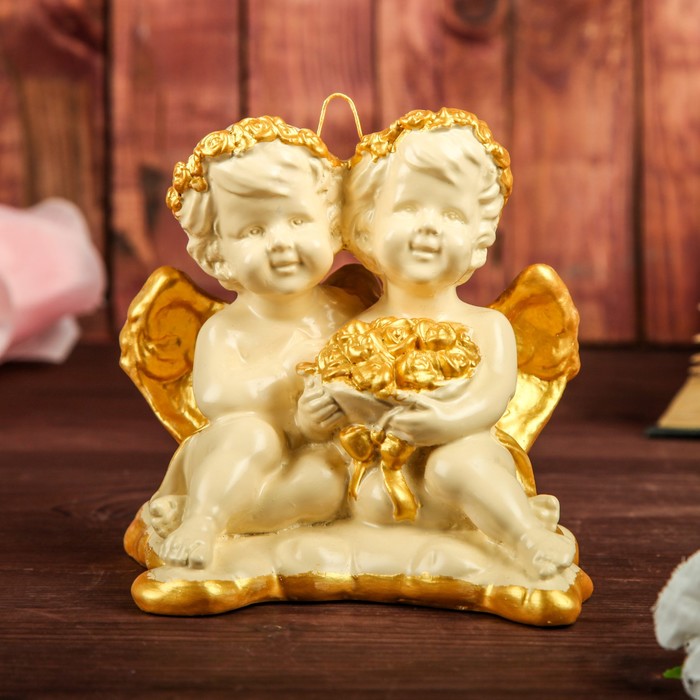 Сувенир "Амуры", подвесной, слоновая кость