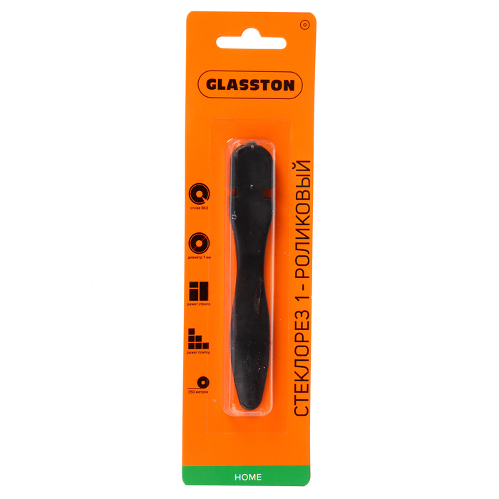 Стеклорез GLASSTON, однороликовый, ручка пластик