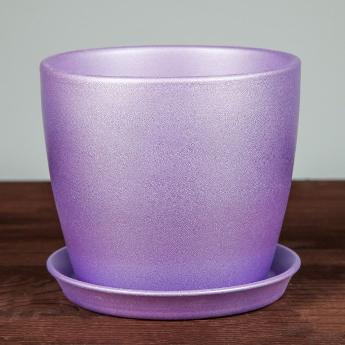 Цветочный горшок "Осень" 2,0 перламутр лаванда лак