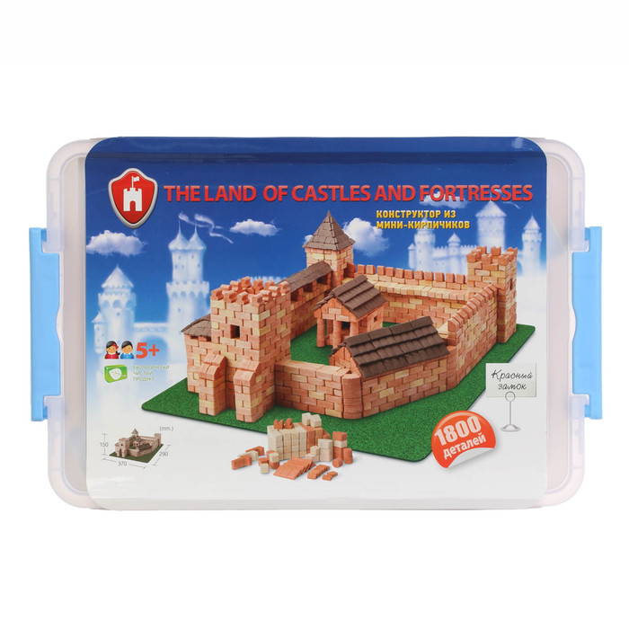 Конструктор керамический "Красный замок", 1800 деталей