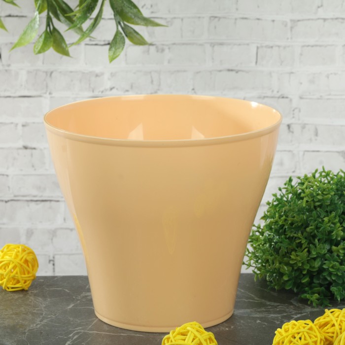 Кашпо 1 л "Афина", цвет кремовый