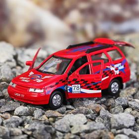

Машина металлическая Lada 111 - спорт, открываются двери, багажник, инерция, 12 см
