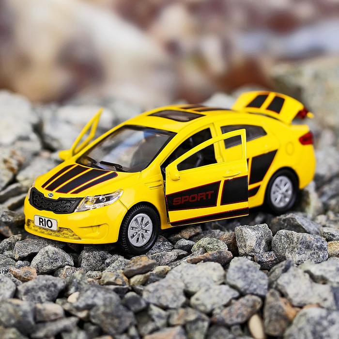 Машина металлическая Kia Rio, открываются двери, багажник, инерция, 12 см