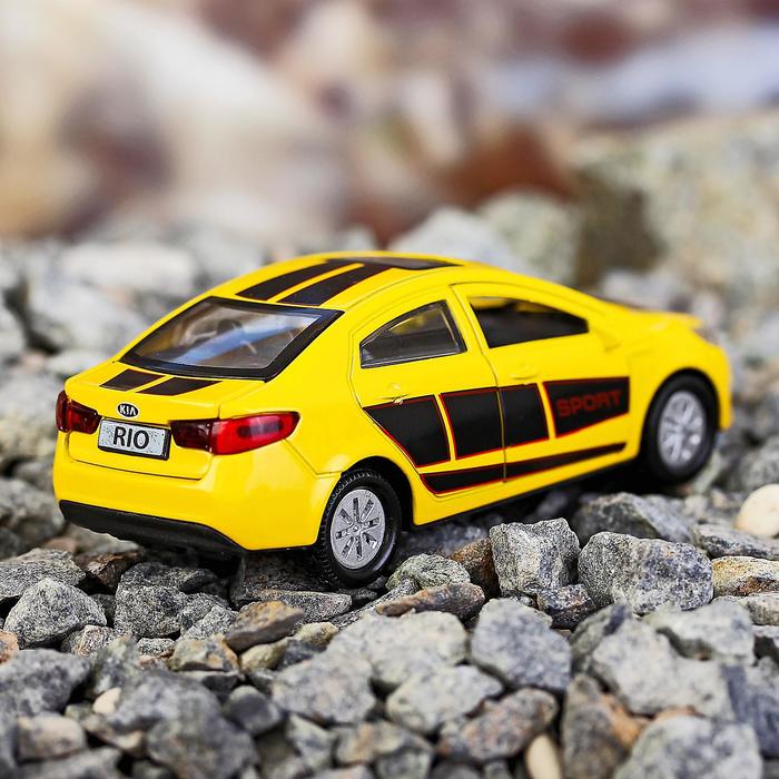 Машина металлическая Kia Rio, открываются двери, багажник, инерция, 12 см