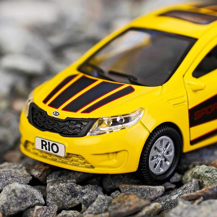 Машина металлическая Kia Rio, открываются двери, багажник, инерция, 12 см