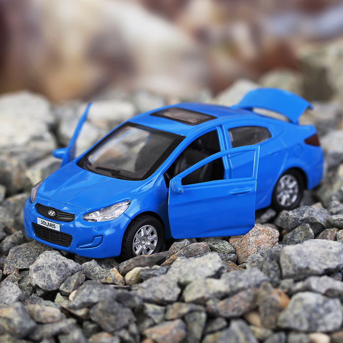 Машина металлическая Hyundai Solaris, открываются двери, багажник, инерция, 12 см