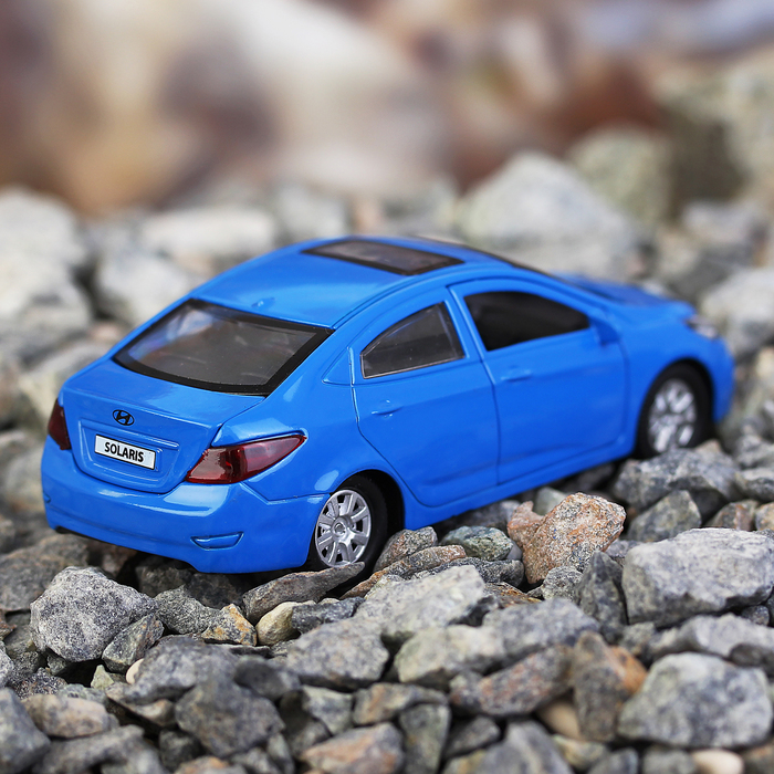 Машина металлическая Hyundai Solaris, открываются двери, багажник, инерция, 12 см