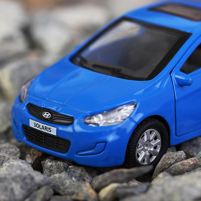 Машина металлическая Hyundai Solaris, открываются двери, багажник, инерция, 12 см