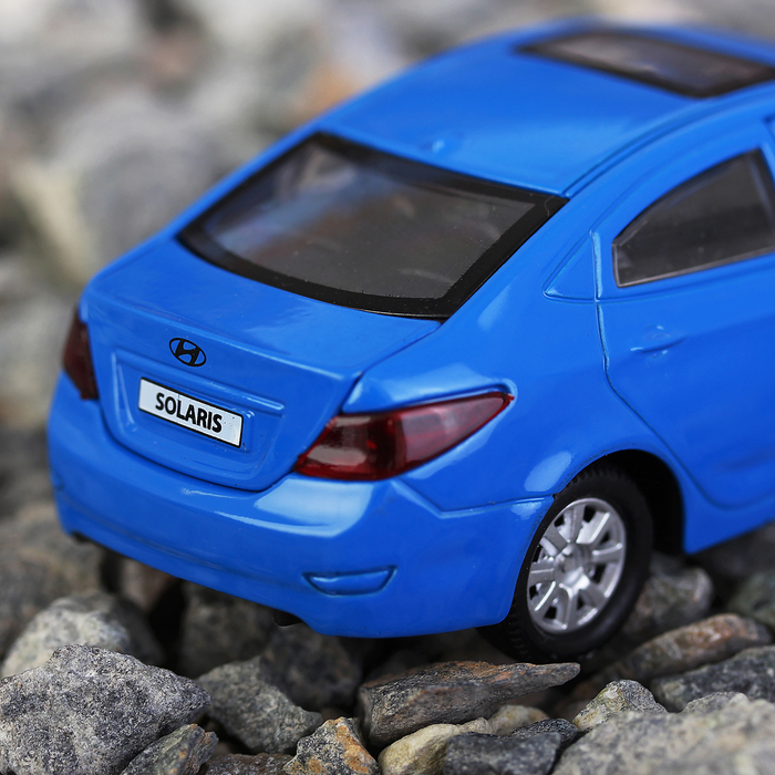 Машина металлическая Hyundai Solaris, открываются двери, багажник, инерция, 12 см
