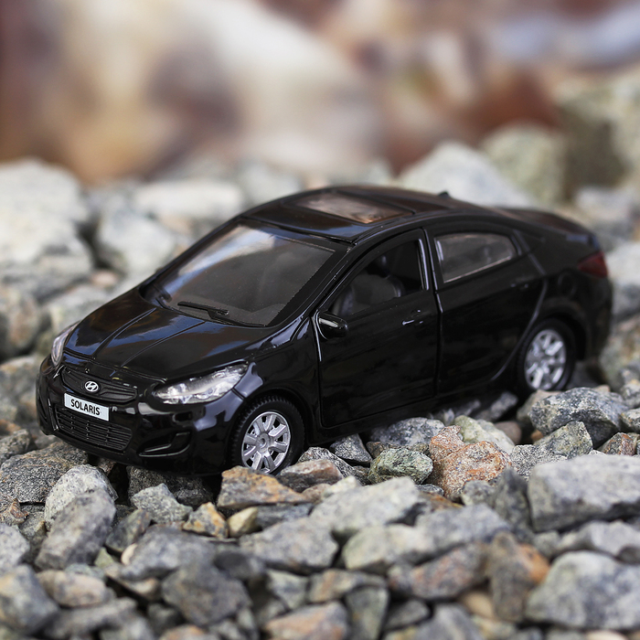 Машина металлическая Hyundai Solaris, открываются двери, багажник, инерция, 12 см