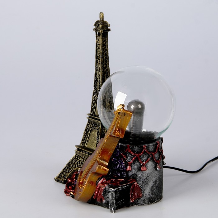 Плазменный шар полистоун "Музыкальный Париж" 24х16х12 см