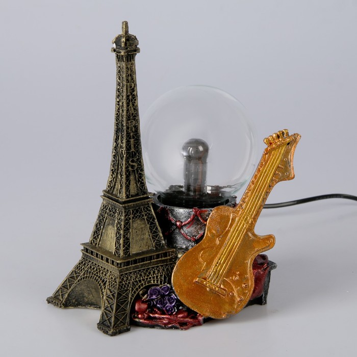 Плазменный шар полистоун "Музыкальный Париж" 24х16х12 см