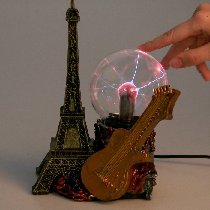Плазменный шар полистоун "Музыкальный Париж" 24х16х12 см