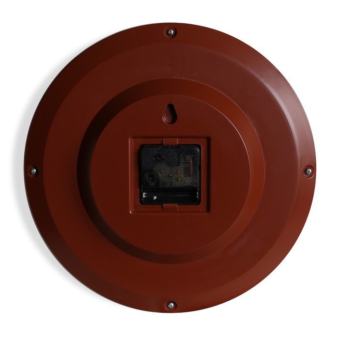 Часы настенные "Кофе", коричневый обод, 28х28 см