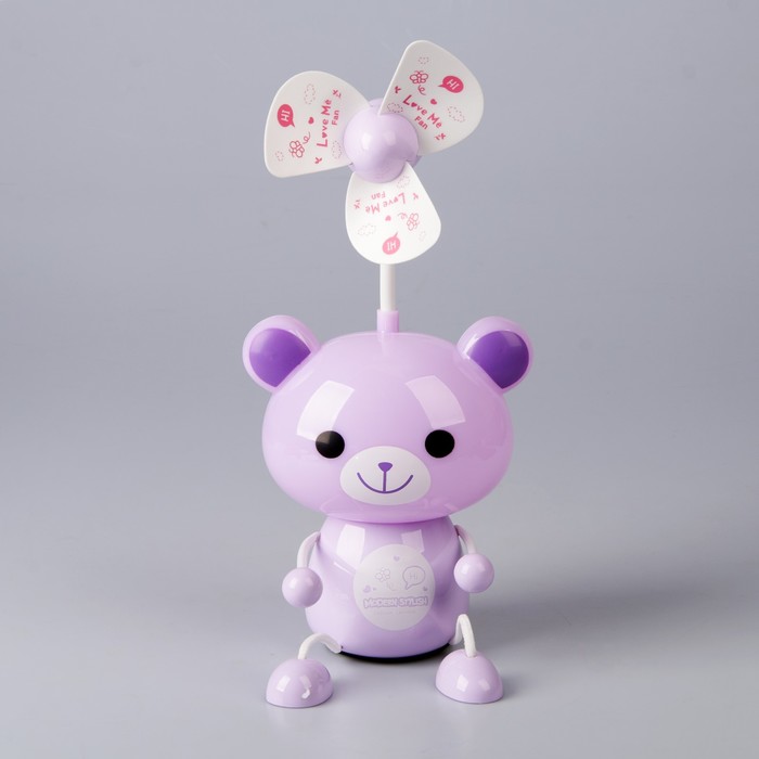 Лампа настольная "Мишка" LED USB-провод вентилятор 9х15х43 см