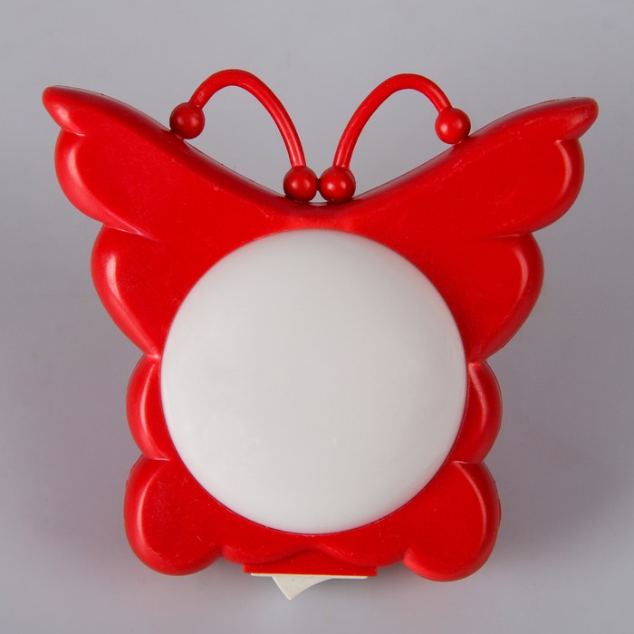 Ночник пластик от сети "Бабочка" МИКС 9,5х7,5х2,5 см