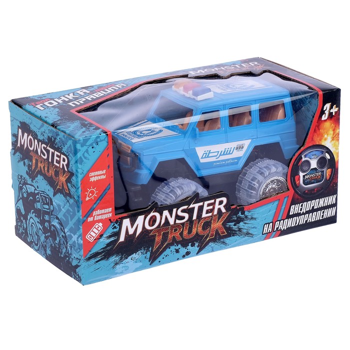 Машина радиоуправляемая "Гелик", работает от батареек, световые эффекты, МИКС