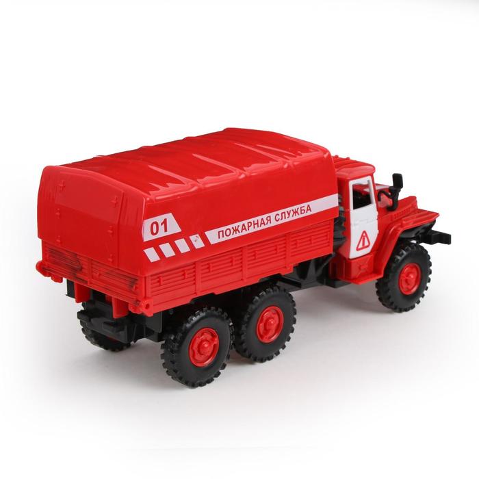 Машина инерционная "Пожарная служба", свет и звук