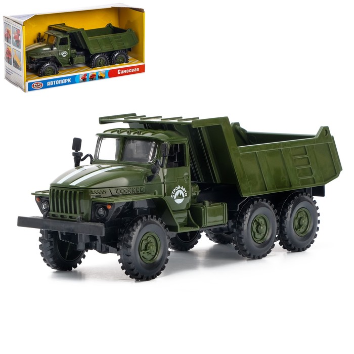 Грузовик "Военный самосвал", свет и звук, инерция
