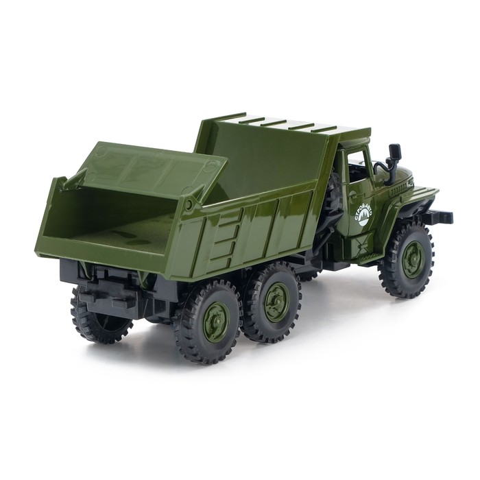 Грузовик "Военный самосвал", свет и звук, инерция
