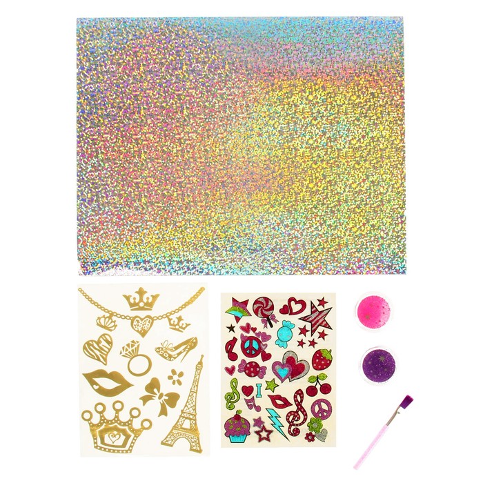 Набор "Body Tattoo" 1 вкл.с накл.1 вкл.с траф.рис.2 уп.блес-к д/тела,1 кисть,1 вкл.блес.накл 28820