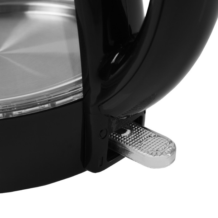 Чайник электрический Polaris PWK1768CGL, 2200 Вт, 1.7 л, чёрный