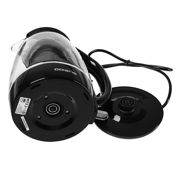 Чайник электрический Polaris PWK1768CGL, 2200 Вт, 1.7 л, чёрный