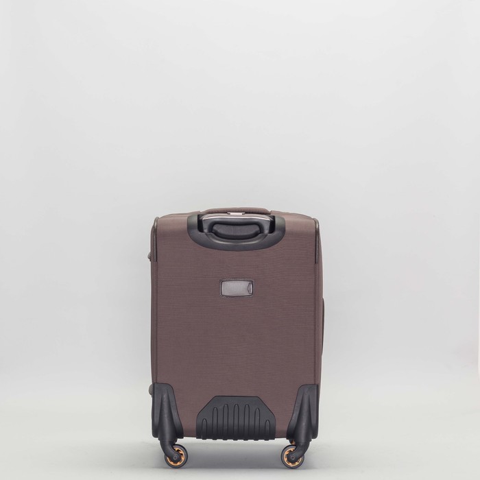 Чемодан малый с расширением на молнии 20", 1 отдел, наружный карман, 4 колеса, кодовый замок, цвет шоколадный
