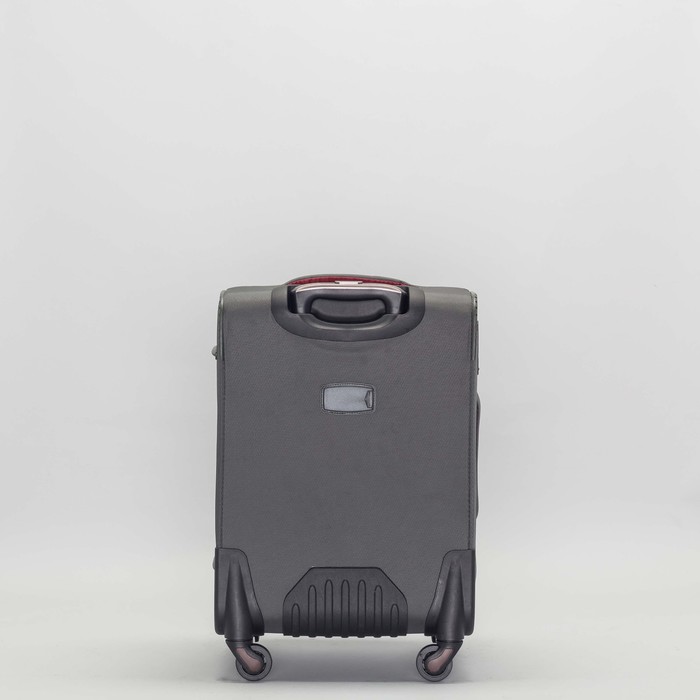 Чемодан малый с расширением 20", отдел на молнии, наружный карман, 4 колеса, кодовый замок, цвет серый