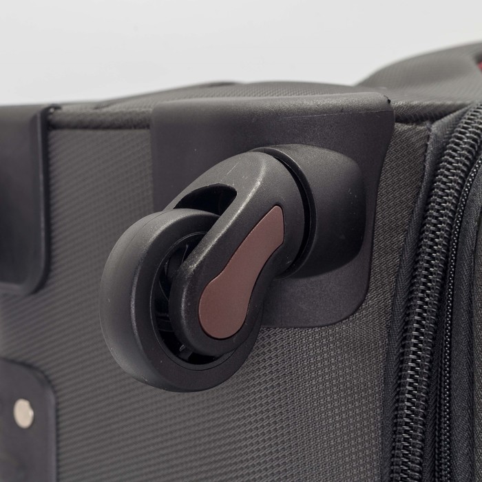 Чемодан малый с расширением 20", отдел на молнии, наружный карман, 4 колеса, кодовый замок, цвет серый