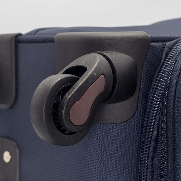 Чемодан малый с расширением 20", отдел на молнии, наружный карман, 4 колеса, кодовый замок, цвет синий