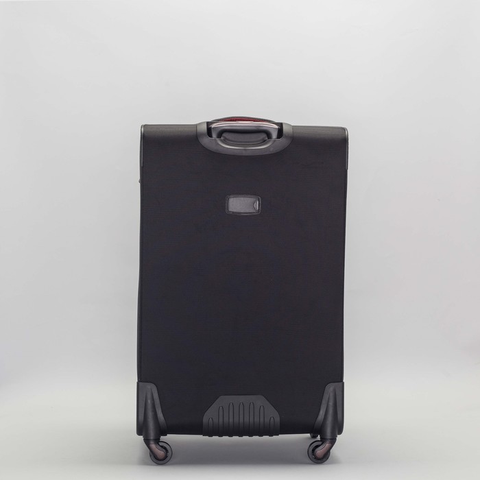 Чемодан большой с расширением 28", отдел на молнии, наружный карман, 4 колеса, кодовый замок, цвет чёрный