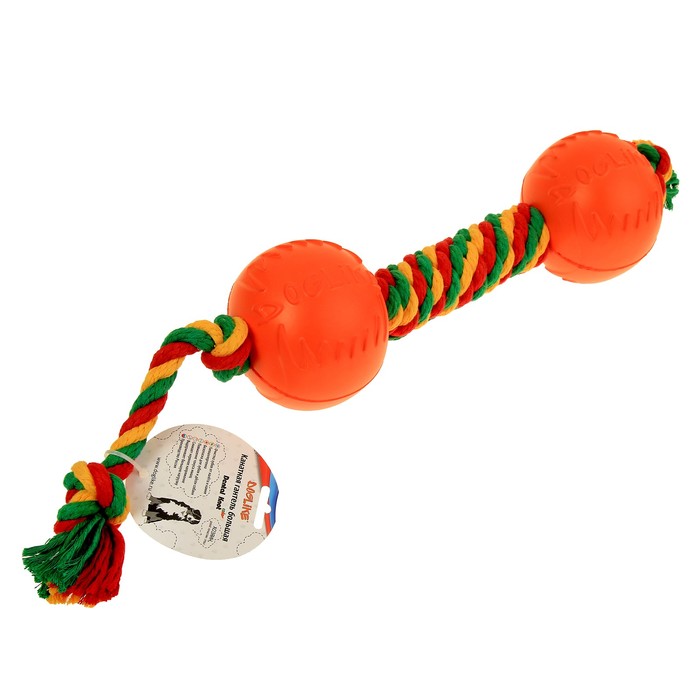Гантель канатная "ДогЛайк", большая, микс цветов