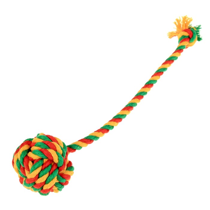 Мяч канатный "ДогЛайк", малый, микс цветов