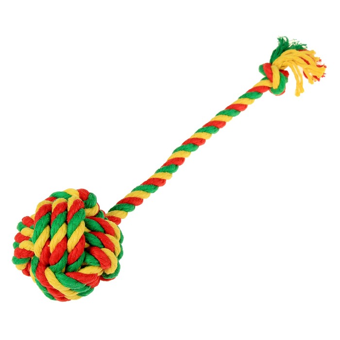 Мяч канатный "ДогЛайк", средний, микс цветов