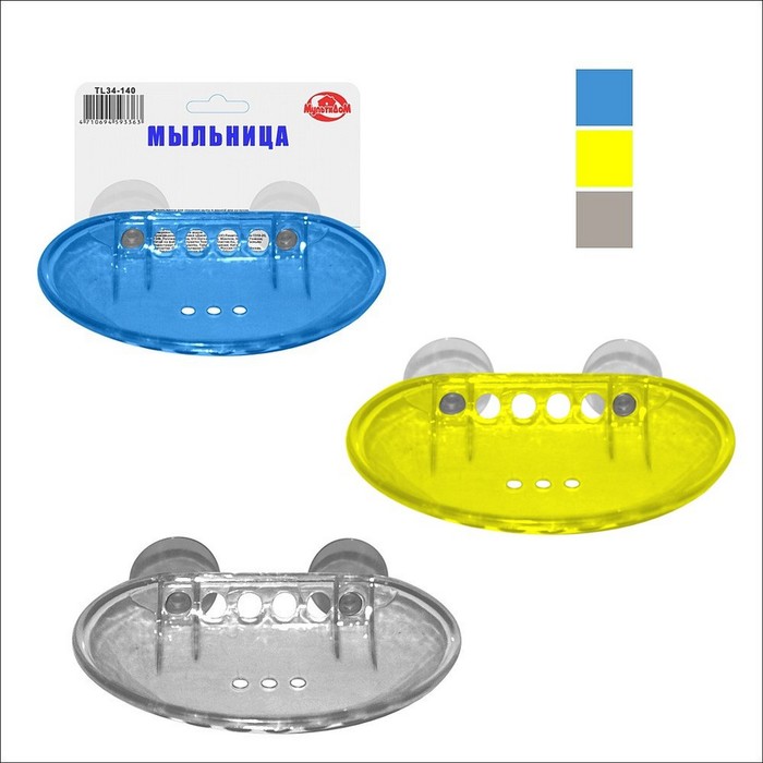 Мыльница на присосках, цвет МИКС