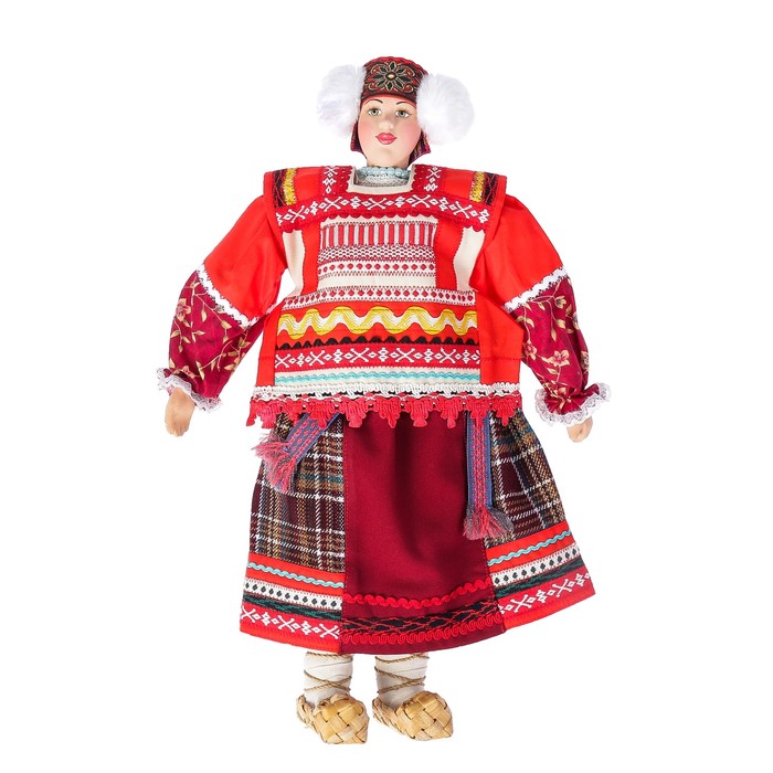 Сувенирная кукла "Женский костюм Рязанской губернии (Сапожковский уезд)", МИКС