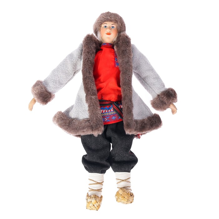Сувенирная кукла "Мужской костюм Московской губернии зимний" 50см, МИКС