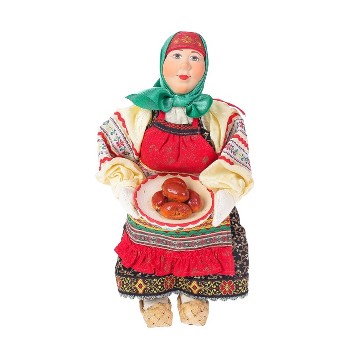 Сувенирная кукла "Баба с блюдом", МИКС