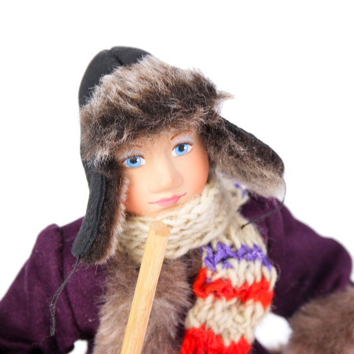 Сувенирная кукла "Мальчик-подросток в зимнем костюме" 28 см, МИКС