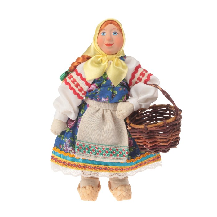 Сувенирная кукла "Девочка с лукошком" МИКС