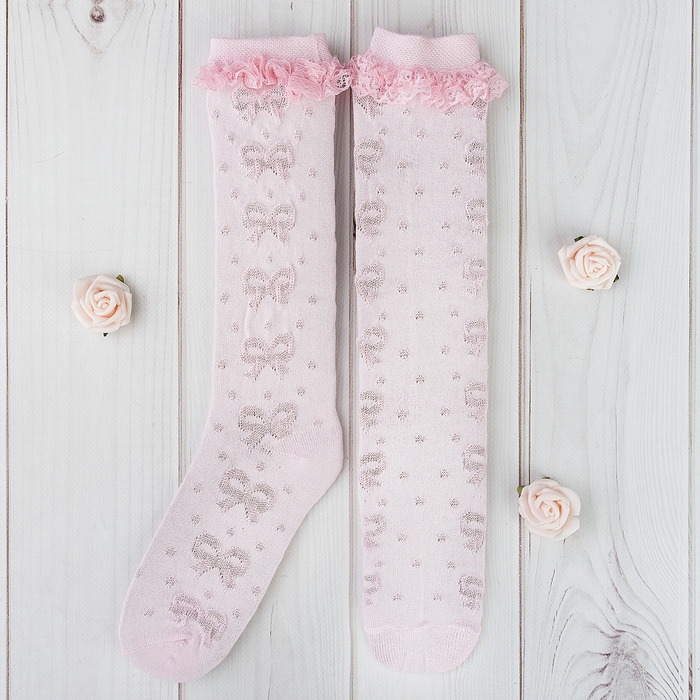 Гольфы Collorista "Бантики" 14-16 см, 2-3 года, 80% хл.,17% п/с, 3% эл.