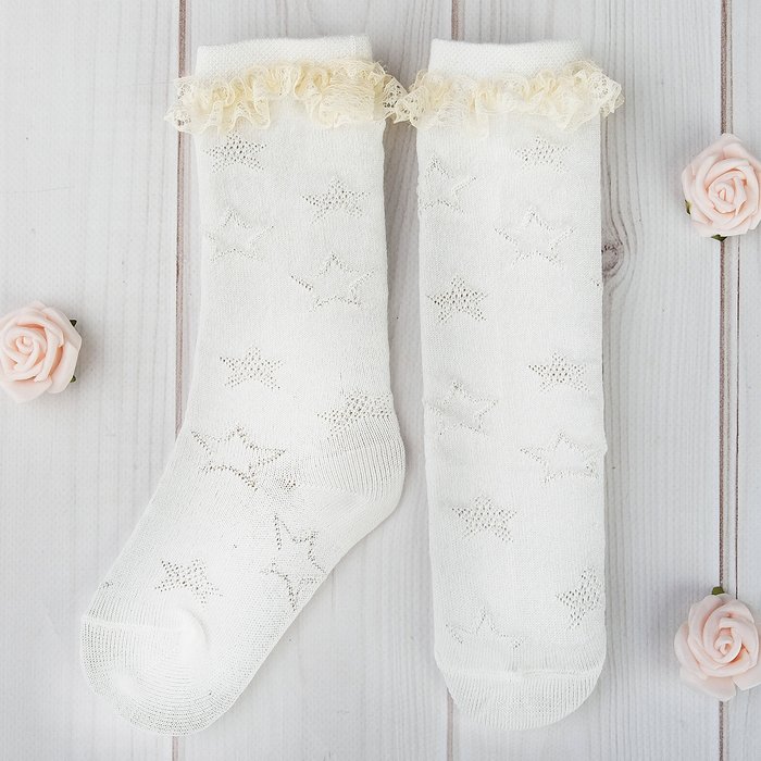 Гольфы Крошка Я "Звездочки" 8-10 см, 6-9 мес , 80% хл.,17% п/с, 3% эл.