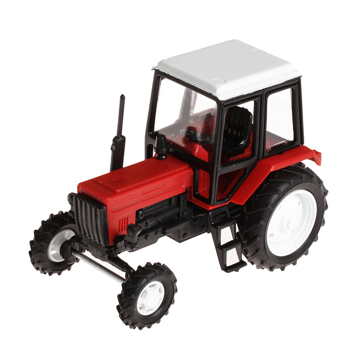 Трактор "Люкс", чёрно-красный, масштаб 1:43